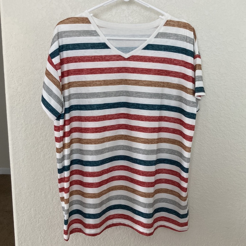 Basic Multi Stripped Tee